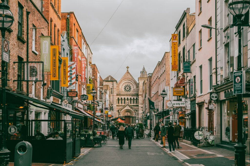Grafton Street in Dublin, host city of Dublin Tech Summit and one of the best startup conferences in Europe